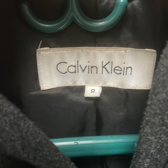 Calvin Klein charcoal gray wool pea coat, size 8 - Picture 3 of 4